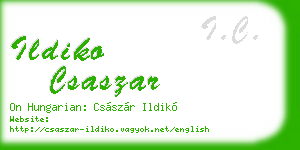 ildiko csaszar business card